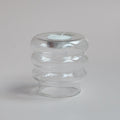 Dual Glass Spiral Candle Holder
