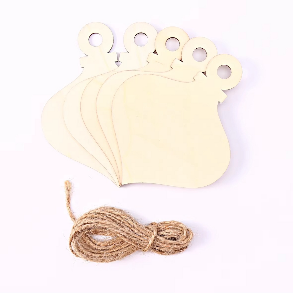 10pcs 4x3in Unfinished Wooden Heart Ornaments for DIY Crafts and Holiday Decorations