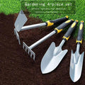 Groviva Garden Tool Set 4-pcs. | Stainless Steel | Hoe & Shovel | For Digging, Planting & Weeding