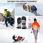 Heated Gloves ThermoRide | Waterproof & Windproof | Electric Winter Gloves for Motorcycle, Bicycle & Outdoor | Long-lasting Warmth