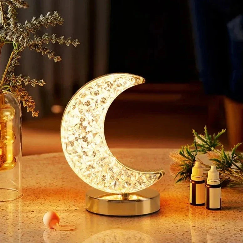 Half Moon Crystal Lamp