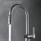 Pull-out Kitchen Faucet with Digital Display and Swivel Spout
