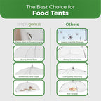 FrischNetz Folding Cover for Food | Reusable & Breathable | Insect Net for Outdoors & Kitchen | Lightweight & Space-Saving