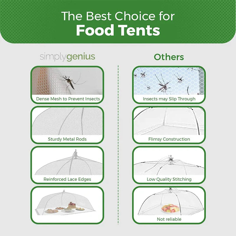FrischNetz Folding Cover for Food | Reusable & Breathable | Insect Net for Outdoors & Kitchen | Lightweight & Space-Saving