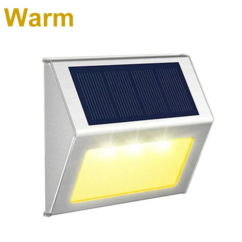 Lunettra Solar Step Light Stainless Steel | 3 LEDs | IP45 Waterproof | Eco-Friendly & Corrosion Resistant | For Garden, Fence & Wall