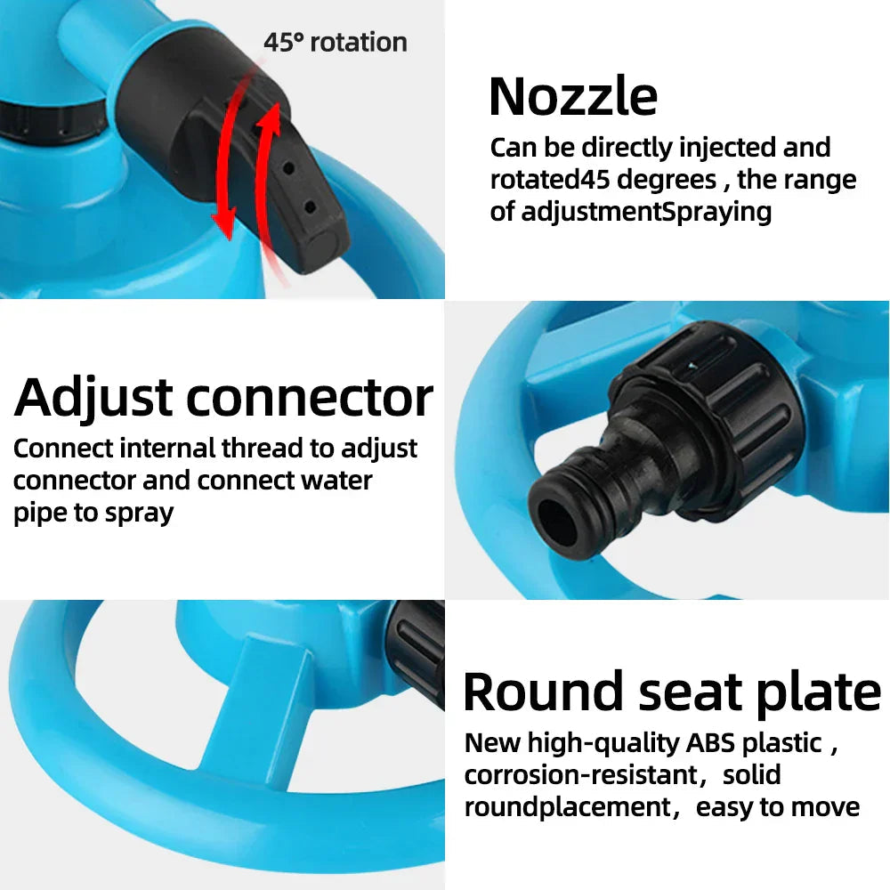 RainTiva Sprinkler | 360° Rotation | Water-saving & Durable | For Garden & Lawn Care