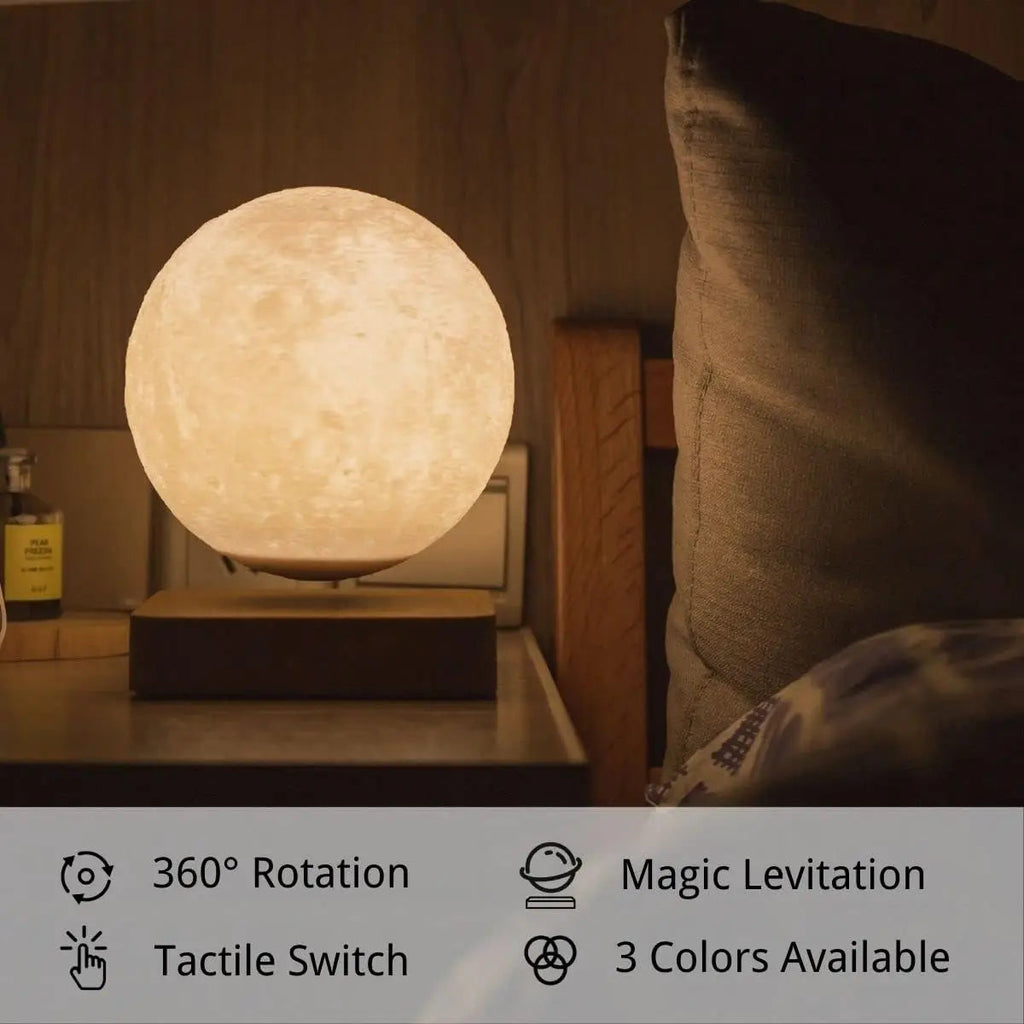 Floating Magnetic Moon Lamp with 3D Print and LED Lighting