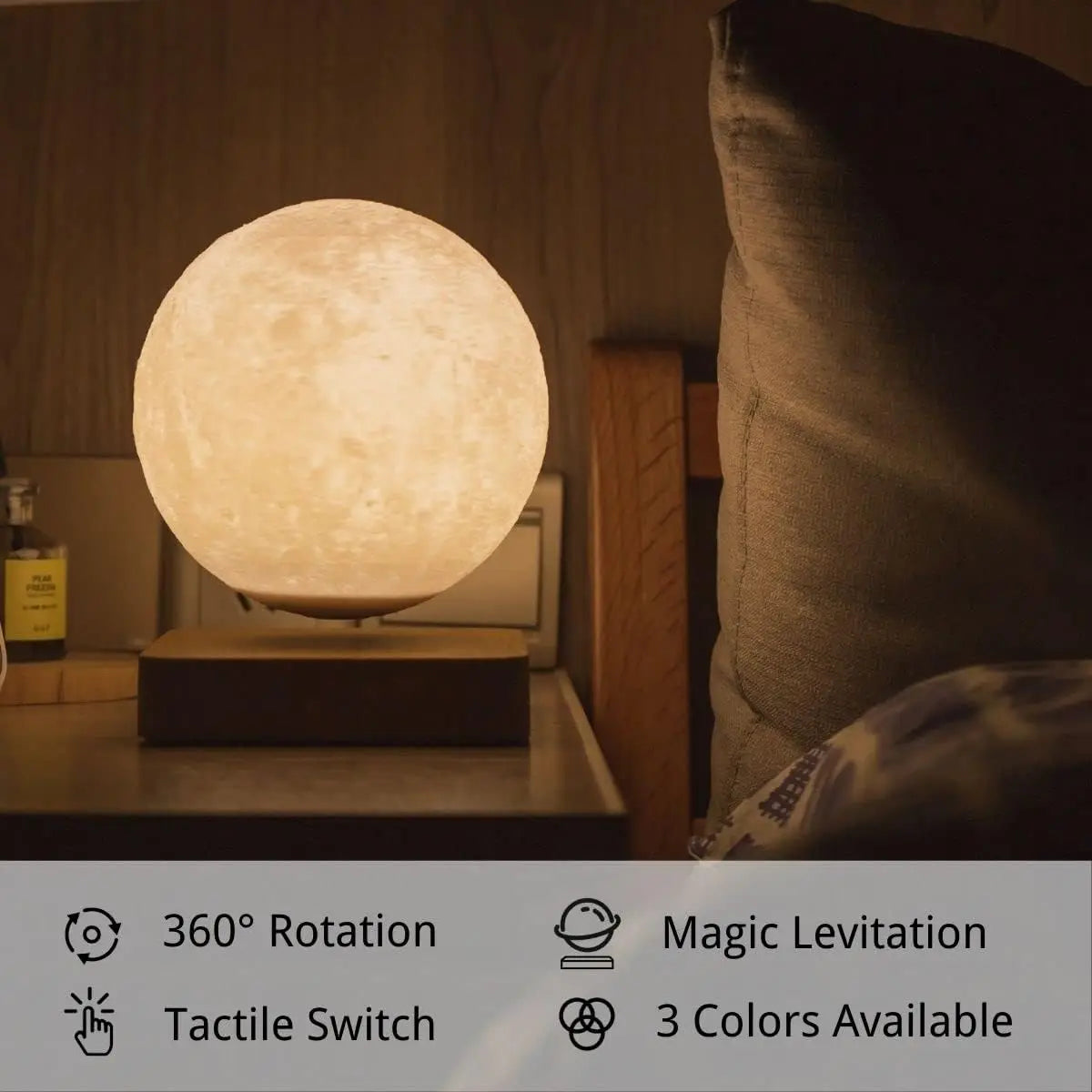Floating Magnetic Moon Lamp with 3D Print and LED Lighting
