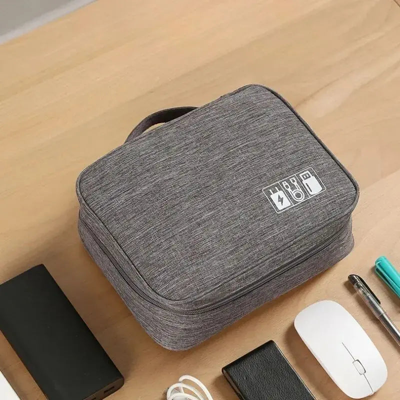 ORGAZIP Tech Organizer | Large Cable Bag for Travel | Waterproof & Multifunctional | For Power Banks, Cables & Accessories