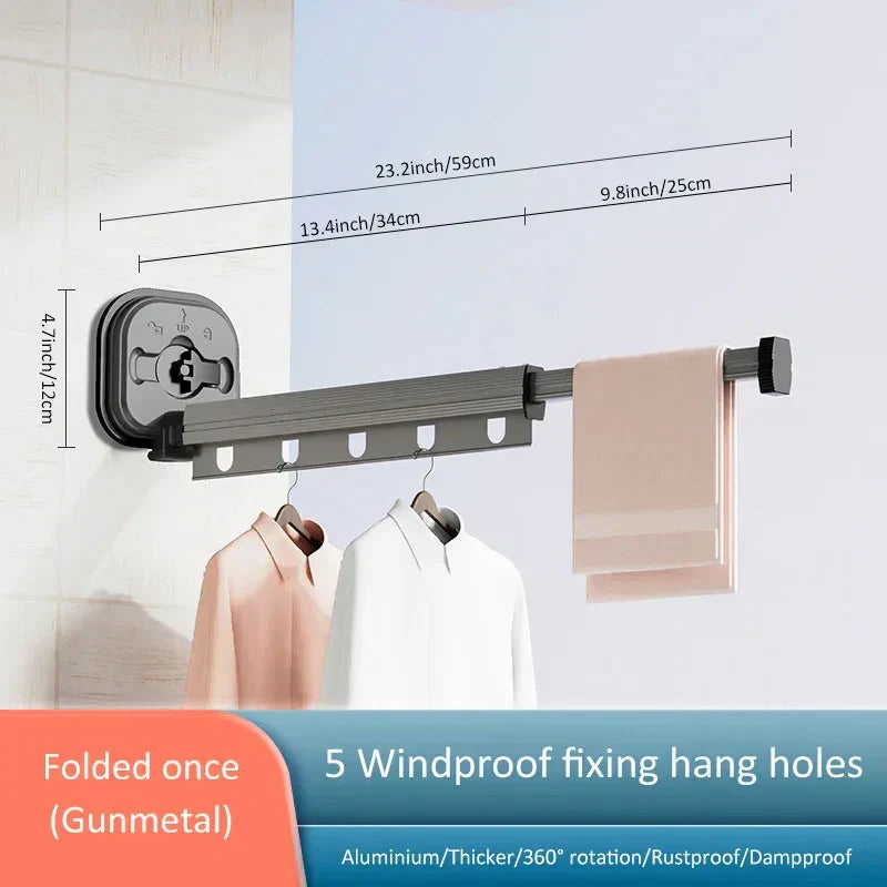 WallDry Flex – Foldable Wall-Mounted Clothes Dryer for Space-Saving Laundry