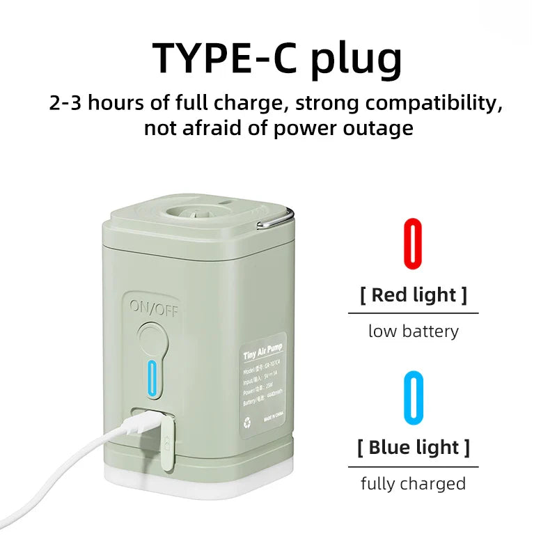 3 in 1 Electric Mini Wireless Air Compressor