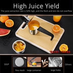 Pressano Manual Juicer made of Stainless Steel | Patented Design | 50% Higher Juice Yield | For Citrus, Pomegranate & More