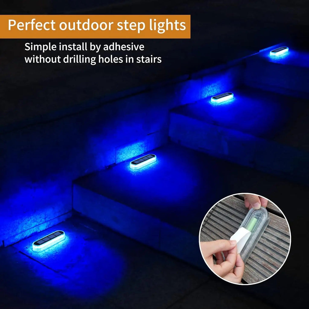 Stellora Solar Light | 360° LED Step Lighting | IP68 | Warm/Cool White/Blue | 10h Runtime