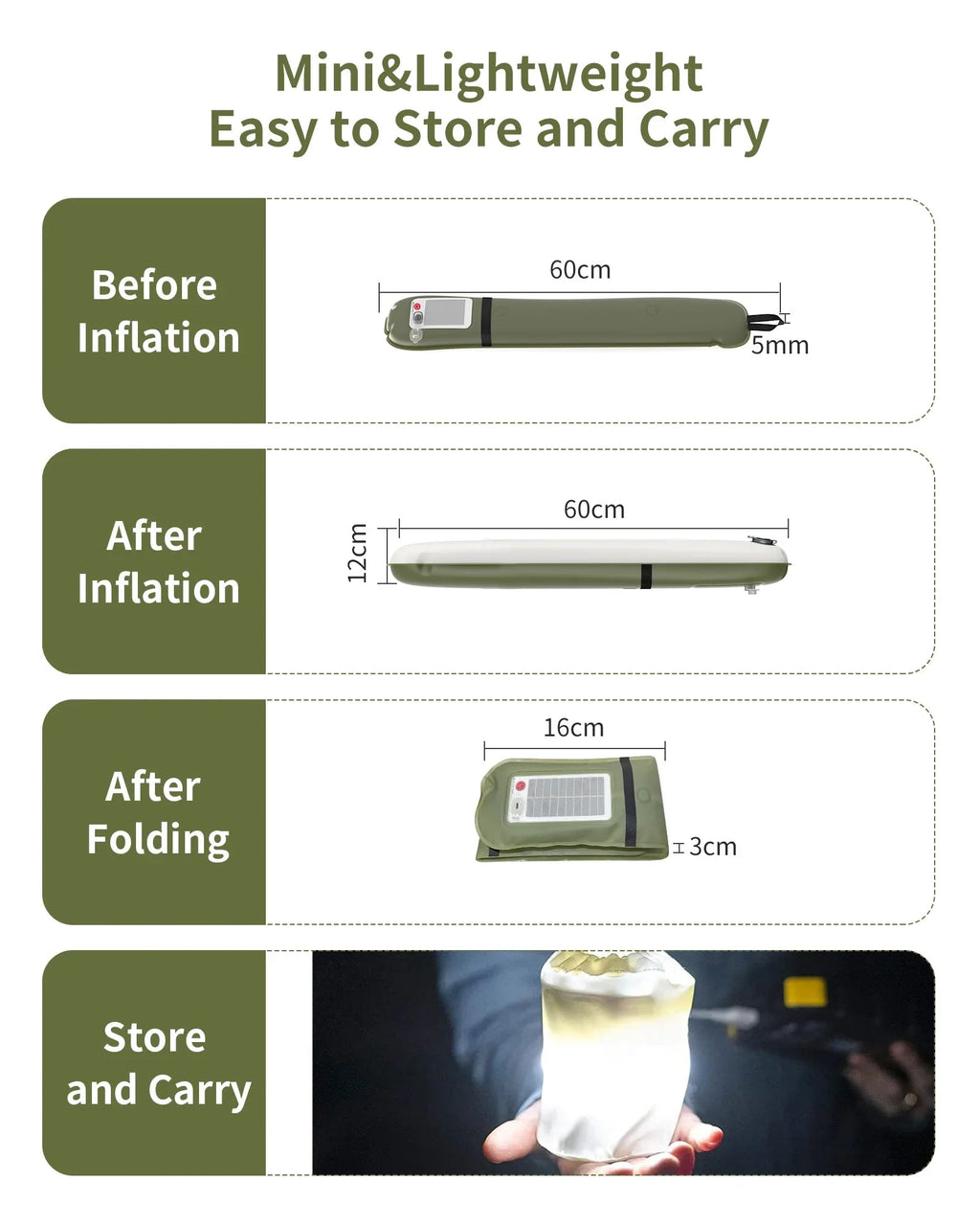 Inflatable Solar LED Camping Light
