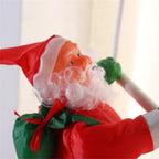 Climbing Santa Claus decorative figure for hanging – Festive window decoration for Christmas, hanging Christmas decoration for living room and windows