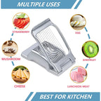 Egg Slicer SchnittMeister | Stainless Steel Cutting Wires | For Egg, Cheese & Mushrooms | Robust Aluminum Housing