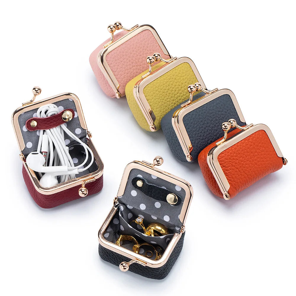 Mini Retro Leather Travel Jewelry Storage Bag