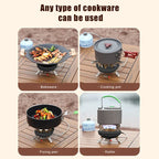 Flamurion Camping Gas Stove 16000W with Piezo Ignition | Foldable High-Pressure Gas Burner for Outdoor & Emergencies | For Butane/Propane