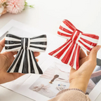 Classic Striped Bow Ceramic Candle Holder