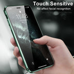 Metal case with lens protection