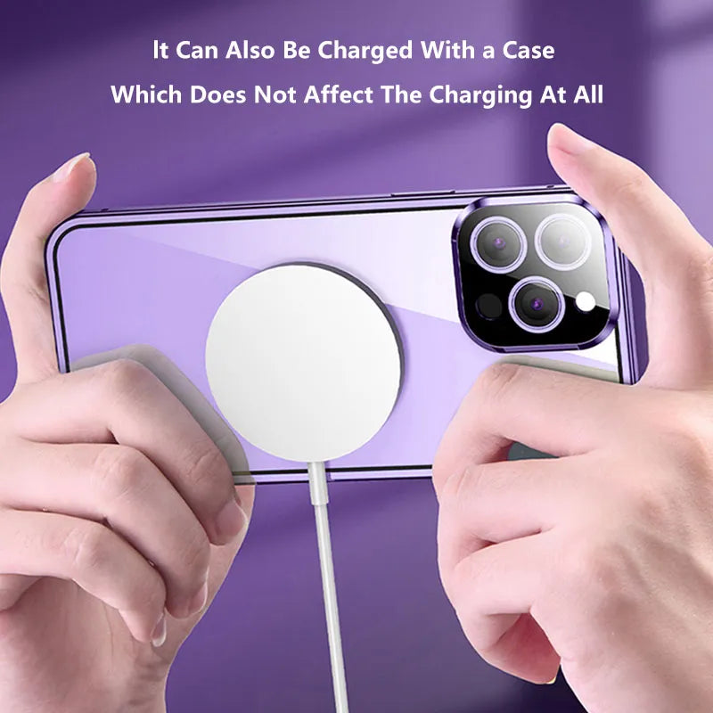 Double Sided Magnetic Glass Anti-Peep Mobile Case