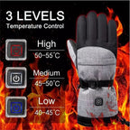 Heated Gloves ThermoRide | Waterproof & Windproof | Electric Winter Gloves for Motorcycle, Bicycle & Outdoor | Long-lasting Warmth