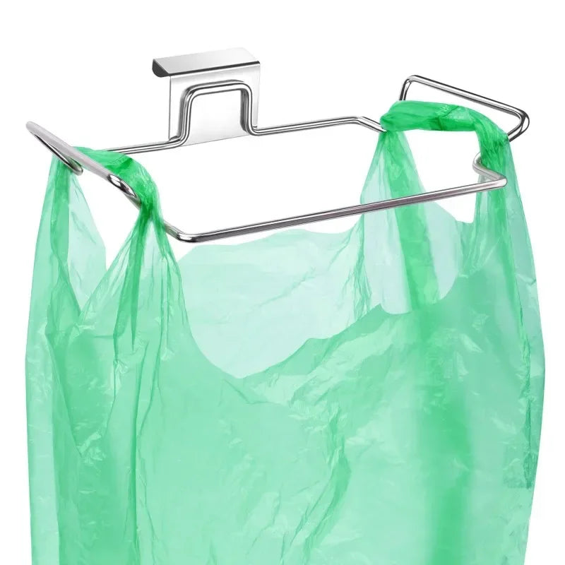 ClipBin Waste Holder | Stainless Steel Clip for Garbage Bags | No Drilling | For Kitchen & Bathroom
