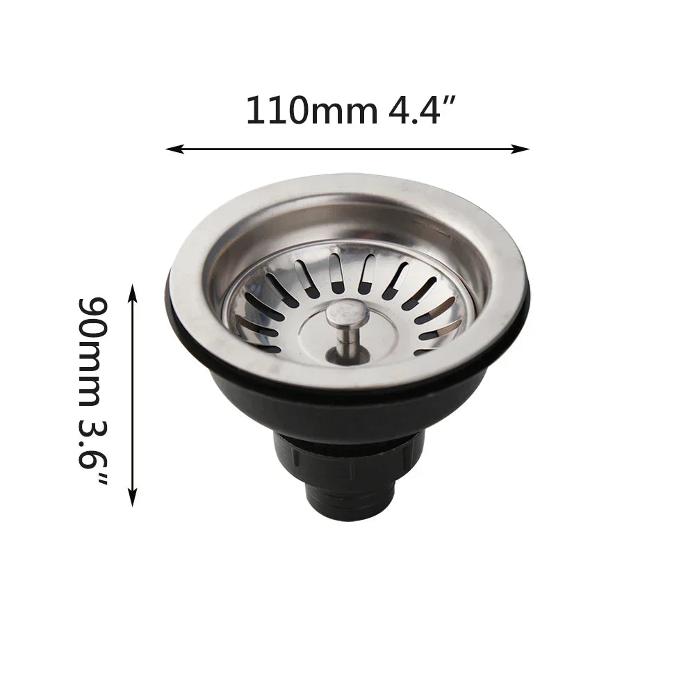 AquaGuard Stainless Steel Sink Strainer with Odor Filter – Pop-Up Stopper & Anti-Blocking Basket