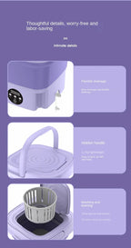 8L Portable Mini Folding Washing Machine
