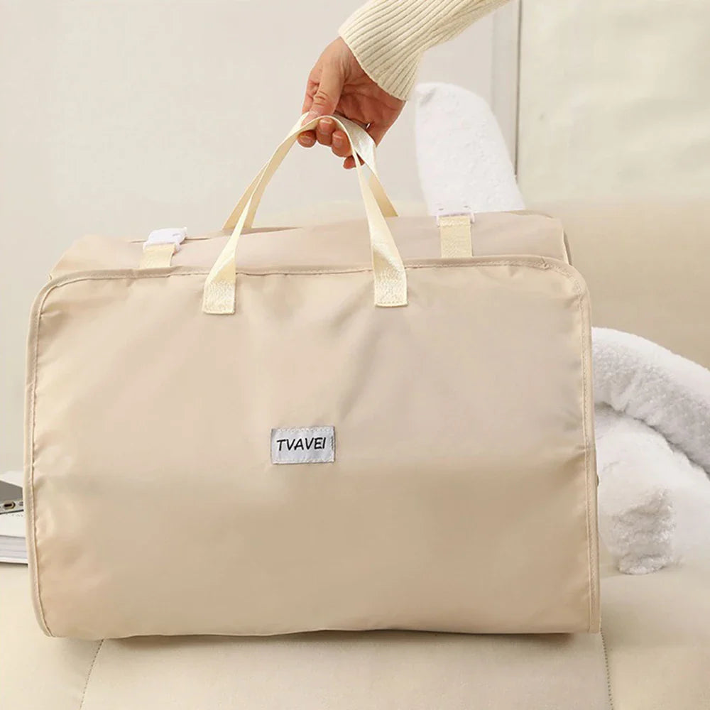 Travella 6-in-1 Foldable Travel Storage Bag | Hanging & Portable | Multi Bag for Clothing, Cosmetics & Accessories | Gray/Beige/Pink