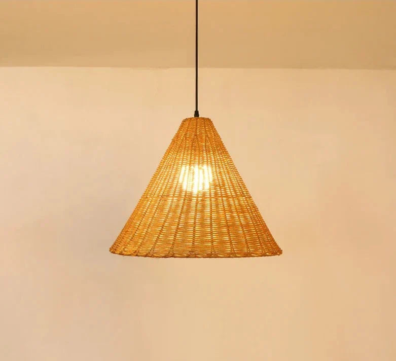 Scandinavian LED Pendant Lamp Made of Bamboo