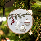 Christmas Embroidery Starter Kit, DIY Cross Stitch Set with Holiday Patterns