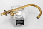 Elegant Swan Neck Kitchen Faucets made of Antique Brass