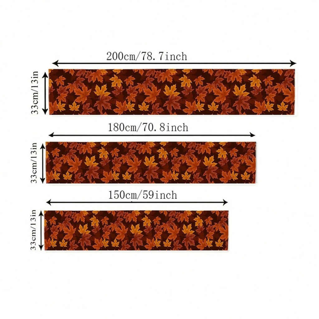 Autumna LeafRunner Table Runner Linen | Maple Leaf Autumn Decor | Washable & Durable | 150–200 × 33 cm
