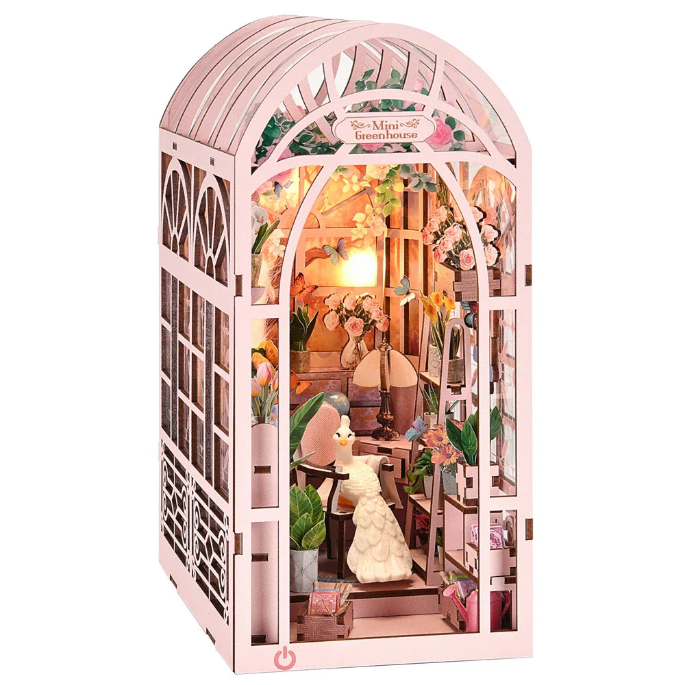 SoleCaffè DIY Book Nook | Miniature Coffee House 3D Wood Kit | With LED Lighting | Creative Bookshelf Diorama & Gift Idea