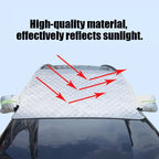FrostGuard Ultra | Extra Large Car Windshield Cover | 3-Window Design | Protection Against Snow, Ice, Sun & Dust | Windproof & Quick Installation