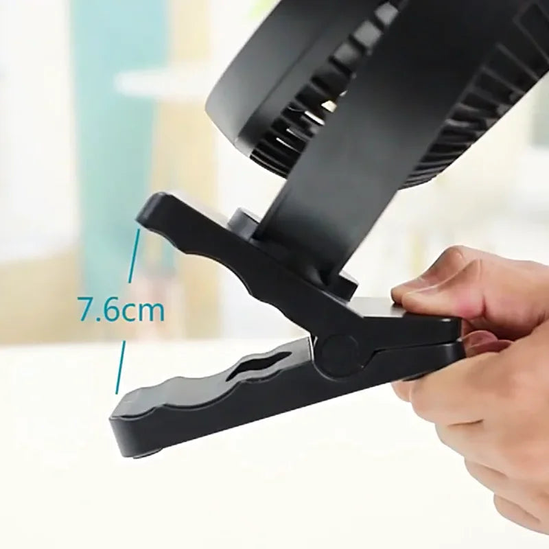 AerisClip Battery Fan | 360° Rotation | 10000mAh | With Clip & USB-C