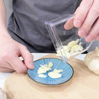 GARLICO Garlic Press Hand Device | Manual Garlic Grater & Peeler | Stainless Steel & ABS | Kitchen Helper for Fine Chopping