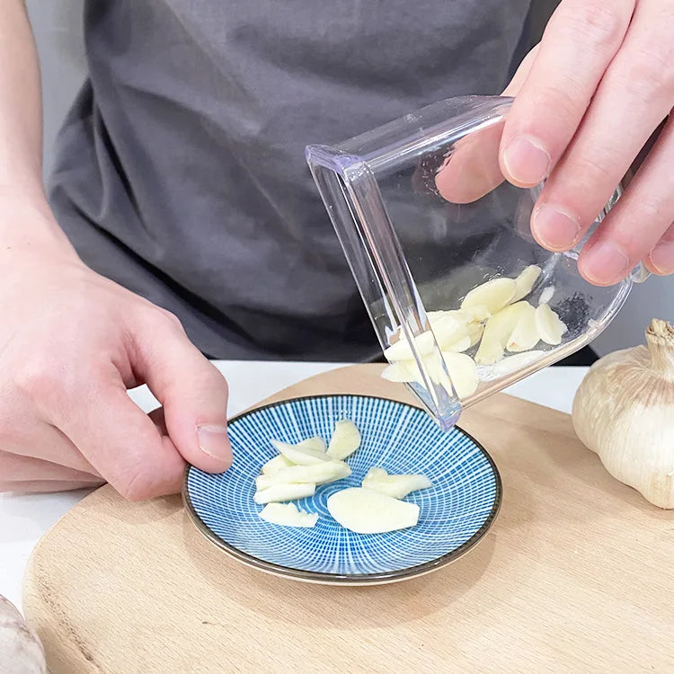 GARLICO Garlic Press Hand Device | Manual Garlic Grater & Peeler | Stainless Steel & ABS | Kitchen Helper for Fine Chopping