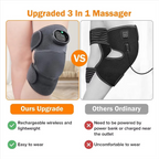 Heating Knee Massager 3 in 1 Portable Vibration and Heat Therapy Device for Knee Shoulder and Elbow Pain Relief