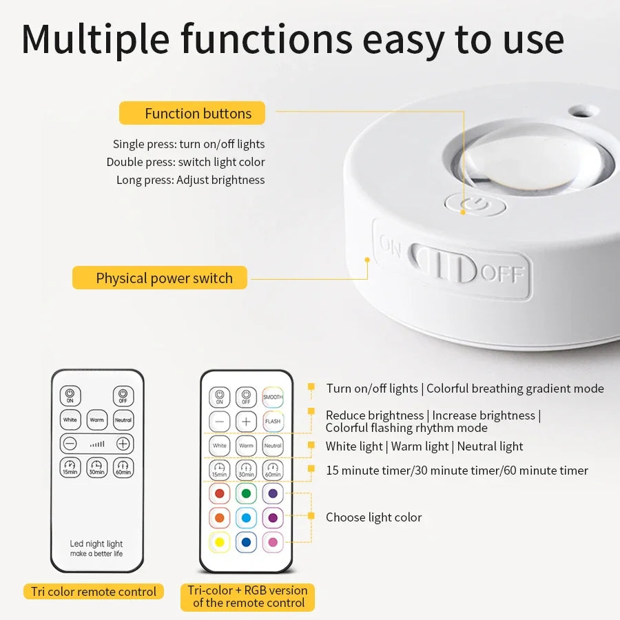 LumiFlex LED Spotlight | Wireless & Rechargeable | RGB & Warm White | With Remote Control