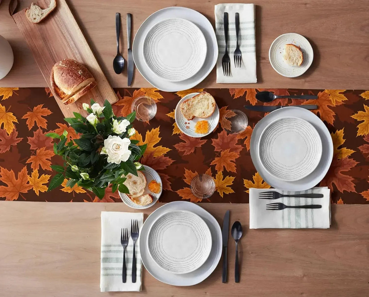 Autumn Table Runner LinenHarvest | Pure Linen | Durable & Washable