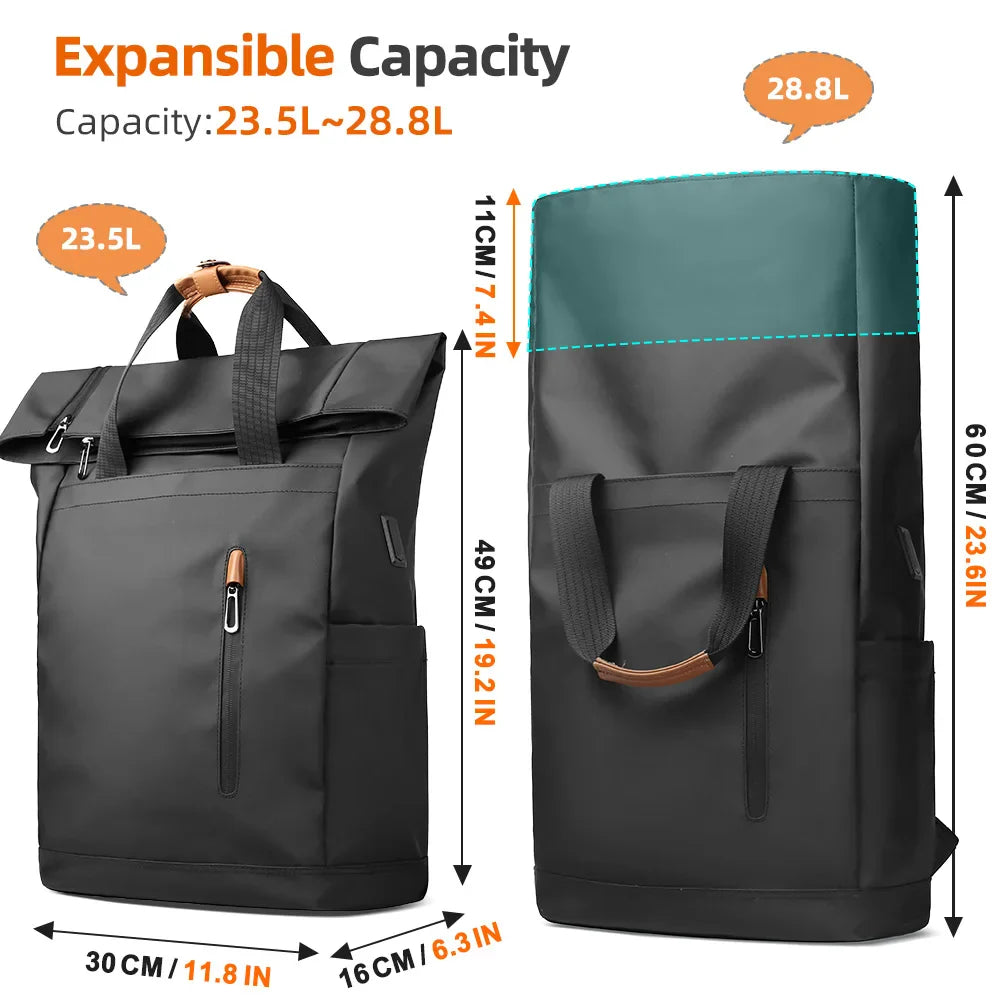Multifunctional Men's Backpack KnightShield | USB Port, Expandable, Waterproof, Anti-Theft