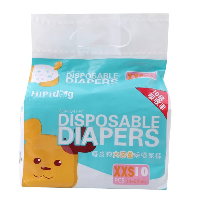 Highly absorbent disposable diapers for dogs