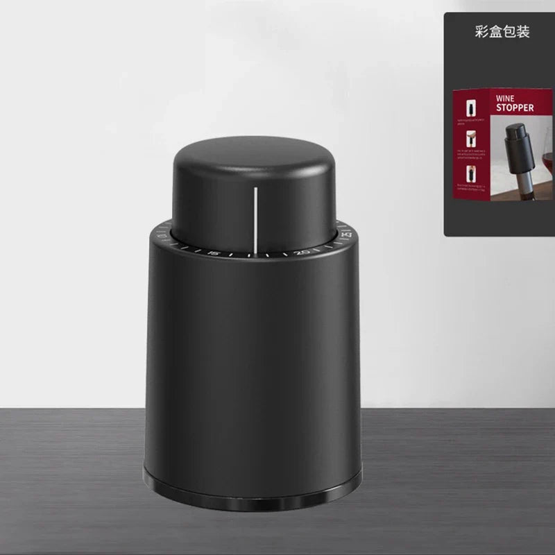 VinoSeal | Vacuum Wine Bottle Stopper | With Date Indicator | Food-Grade Silicone | Aroma Protection for up to 7 Days