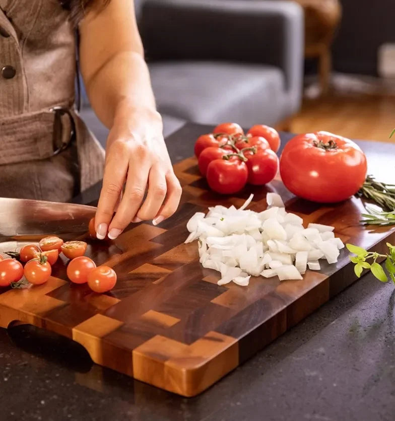 Half-cut wooden cutting board