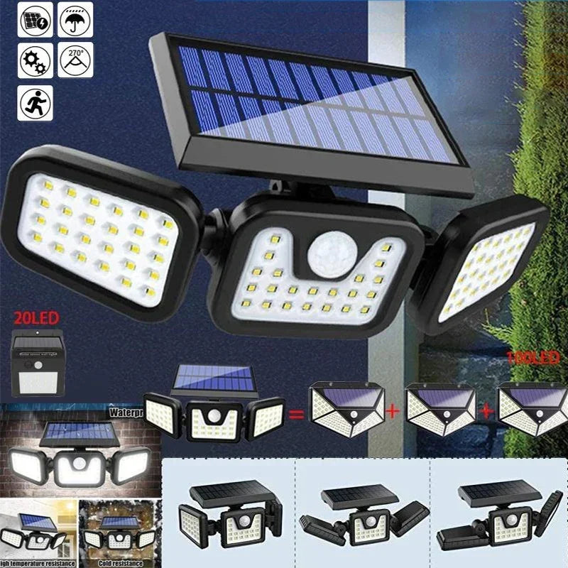 Power Save Motion Activated Outdoor Solar Lamp