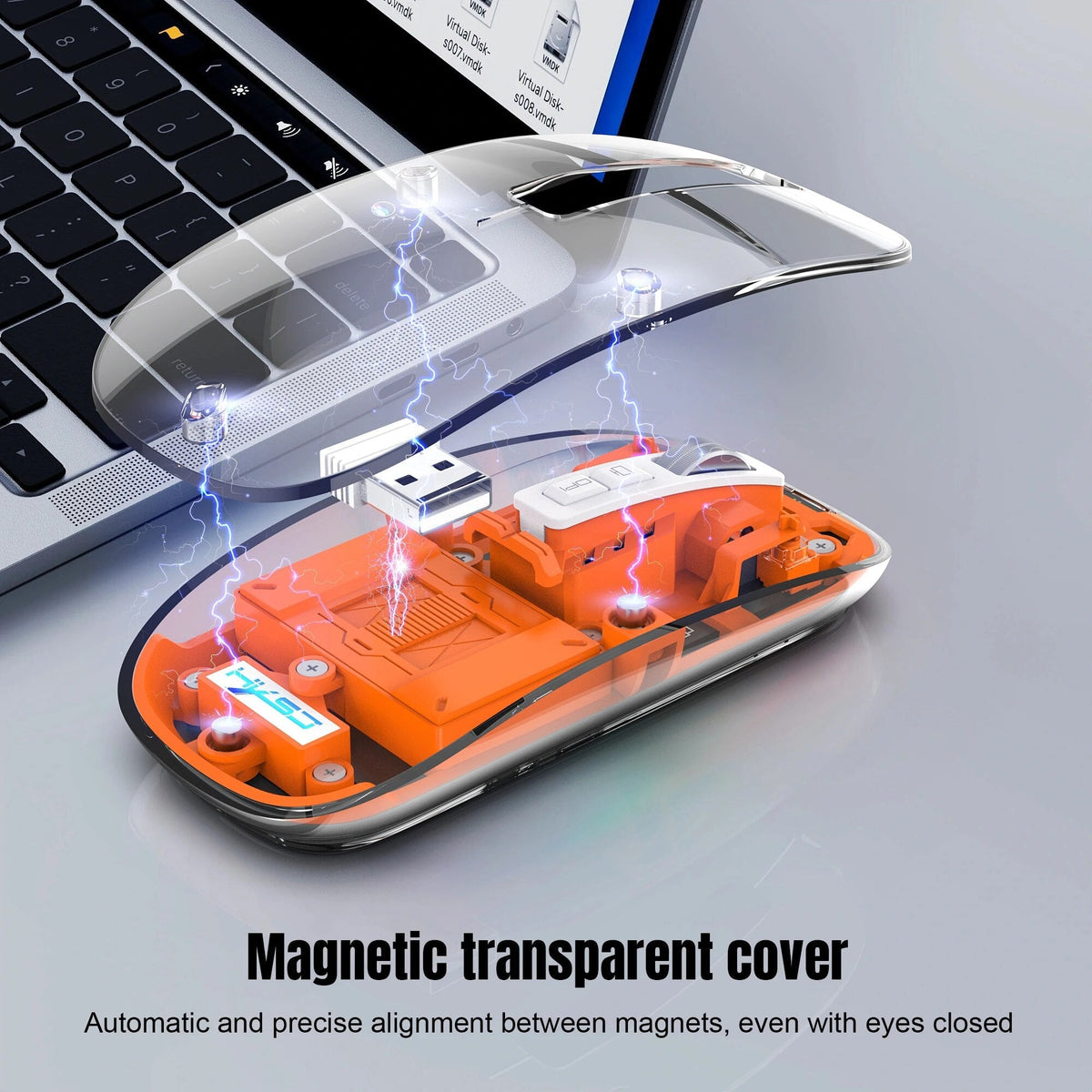 Transparent Wireless Bluetooth Mouse