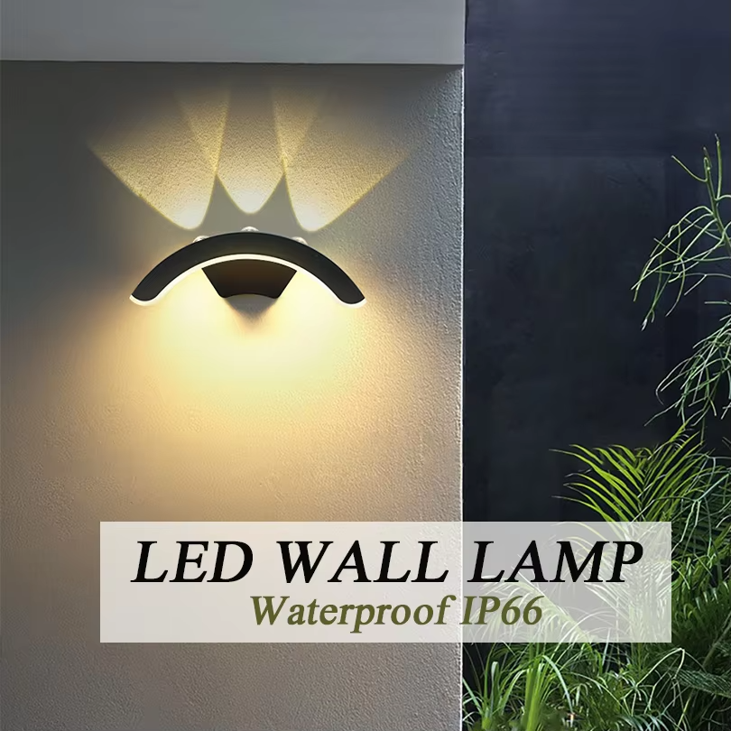 Elegant 10W Waterproof LED Outdoor Wall Sconce for Garden and Balcony - Dual Voltage