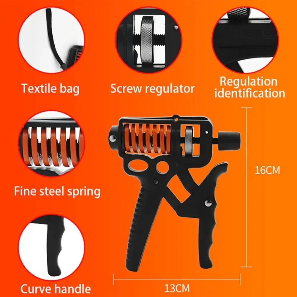 Adjustable 5-165kg Heavy Grip Strengthener - Finger Expander for Arm, Wrist, and Forearm Training